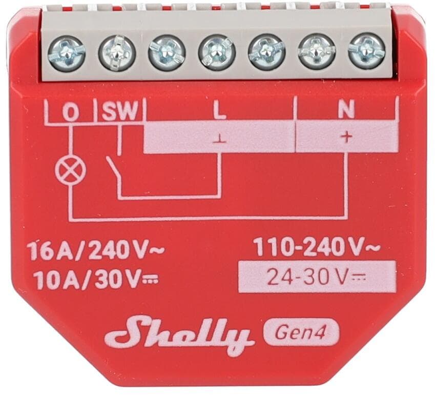 Shelly 1PM Gen4 Relais, Schalter, WLAN, Zigbee, Bluetooth, 4er Pack (Shelly_1PM_Gen4_4er)