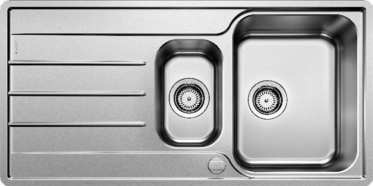Blanco Lemis 6 S-IF Einbauspüle mit Ablauffernbedienung, reversibel, Edelstahl Bürstfinish (523033)