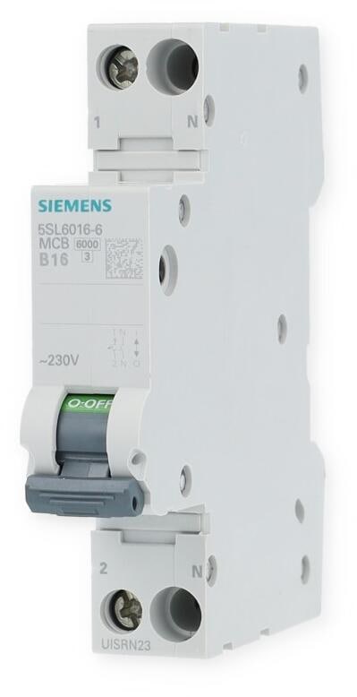 Siemens 5SL60166 Leitungsschutzschalter 230V 6KA, 1+N-POLIG/1TE B16