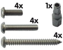 MOBOTIX Schrauben Set, Maschienenschrauben, Sicherungsschrauben, Mit Bohrschrauber Adapter