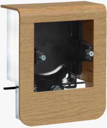 Hager SL20055901D5 Geräteträger, universal design für UP-Geräte mit Rahmen SL 20x55mm, Dekor Eiche