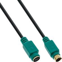 InLine PS/2 Verlängerung, Stecker / Buchse, PC99, grüne Stecker, PREMIUM, 3m (13343H)