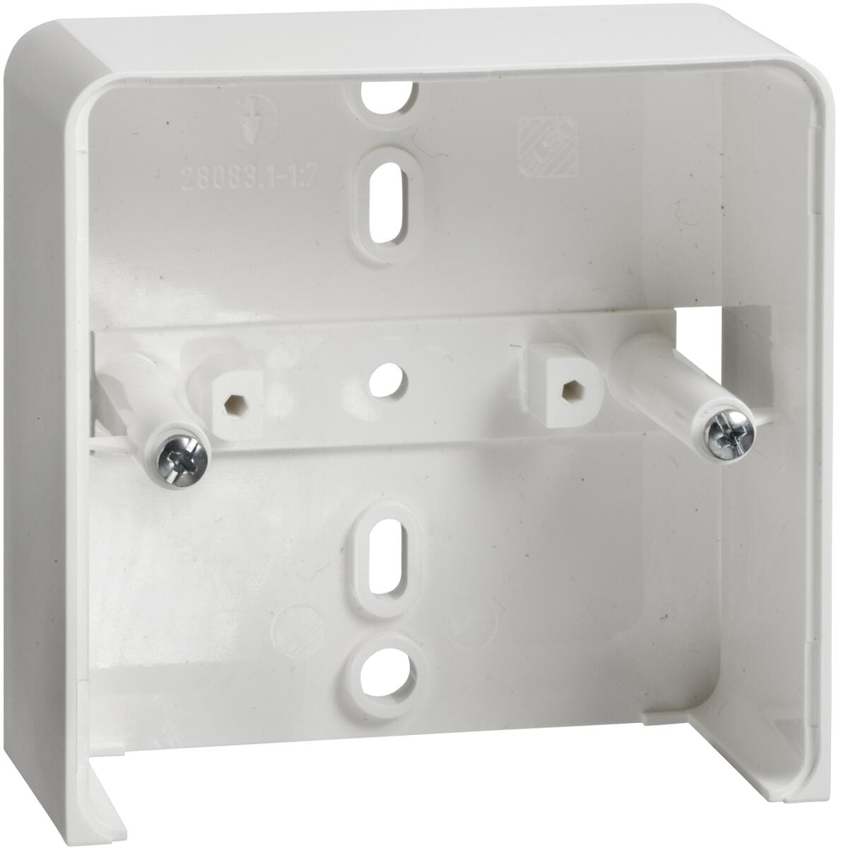 Elso 504204 Geräteträger leer 2fach für Aufputz, Renovierung, reinweiß