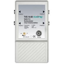 Axing TVS 14-00 CATV-Verteilverstärker, 4fach, für kleine CATV-Netze (TVS01400)