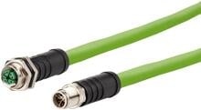 METZ CONNECT M12 Industrial Ethernet Leitung, X-kodiert, 10m, M12 Buchse gerade - M12 Stecker gerade, Schleppkette, PUR (142M6X12100)