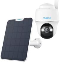 Reolink Go Series G430 4G 5 MP kabellose batteriebetriebene Überwachungskamera mit Schwenk- und Neigefunktion und intelligenter Erkennung, inklusive Solarpanel, weiß
