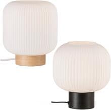 Nordlux Milford Tischlampe, E27, IP20, gerillte Oberfläche, Glas