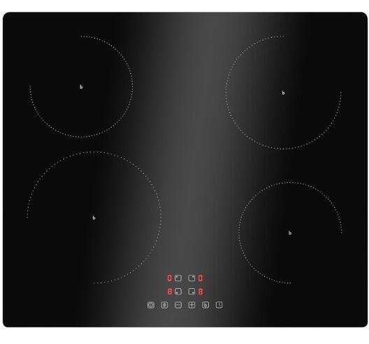 Bomann EBKI 7942 Induktionskochfeld, 59 cm breit, Timer, Topferkennung, Kindersicherung, Restwärmeanzeige, Überhitzungsschutz, schwarz