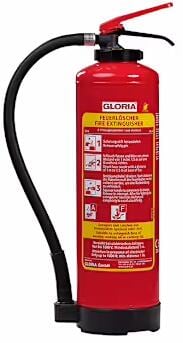 Gloria EASY-LINE Fettbrand Feuerlöscher, 6 Liter, Zerstäubereinsatz, rot (814111.0000)