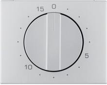 Berker 16347103 Zentralstück mit Regulierknopf für mechanische Zeitschaltuhr, K.5, alu, Aluminium eloxiert