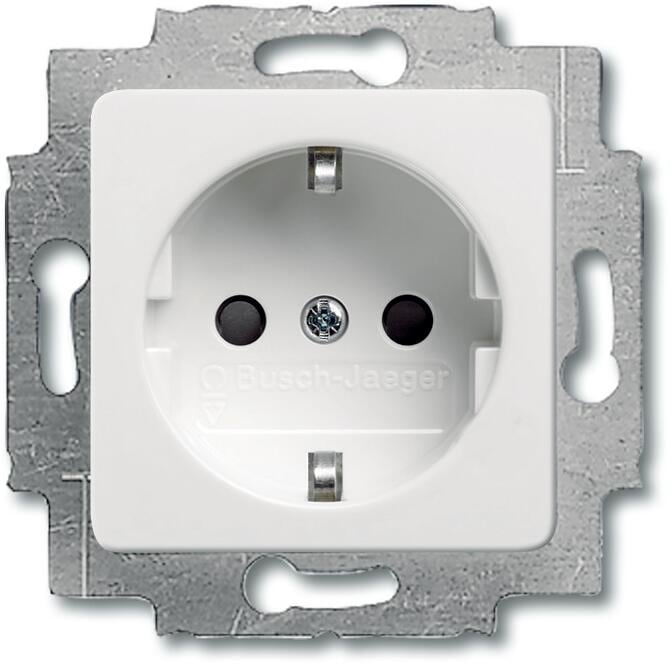 Busch-Jaeger 20 EUCQ-214 SCHUKO Steckdosen-Einsatz, Reflex SI, alpinweiß (2CKA002011A2829)