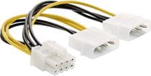 InLine Stromadapter intern, 2x 4pol zu 8pol für PCIe (PCI-Express) Grafikkarten (26628C)