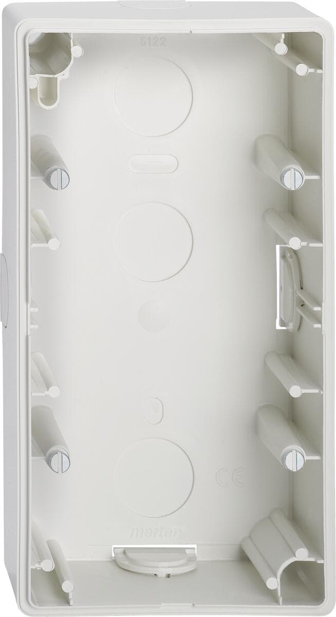 Merten 512219 Aufputz-Gehäuse, System Fläche Artec, 2-fach, polarweiß