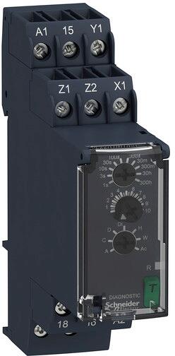 Schneider Electric Multifunktionszeitrelais, 0,05 s-300 h, 24-240VAC/DC, 1 W, schwarz (RE22R1MYMR)