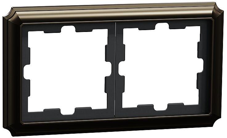 Merten MEG4020-4752 D-Antik Metallrahmen, 2-fach, moccametallic
