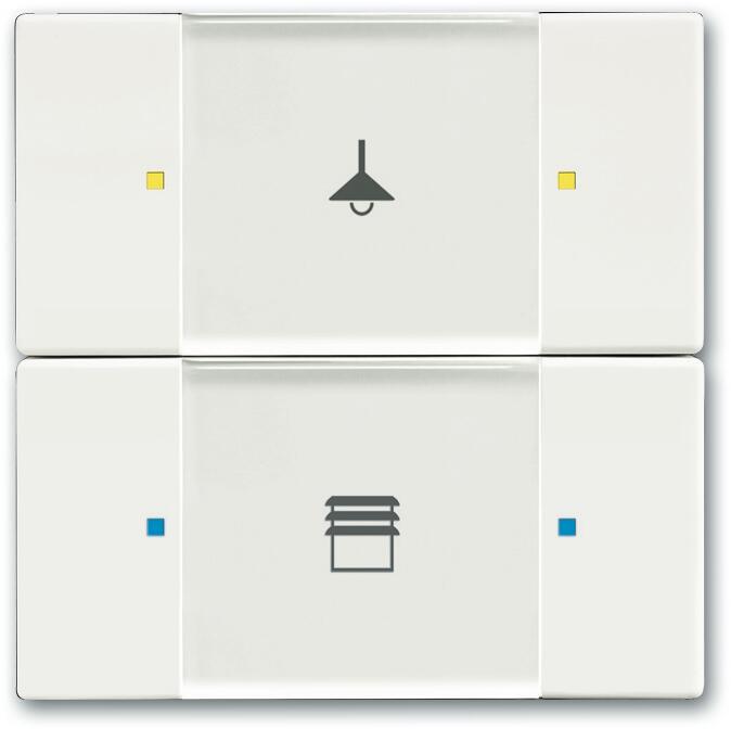 Busch-Jaeger 6126/02-884 Bedienelement, 2/4-fach Multifunktion/Farbkonzept, KNX Powernet, Studioweiß matt (2CKA006116A0193)
