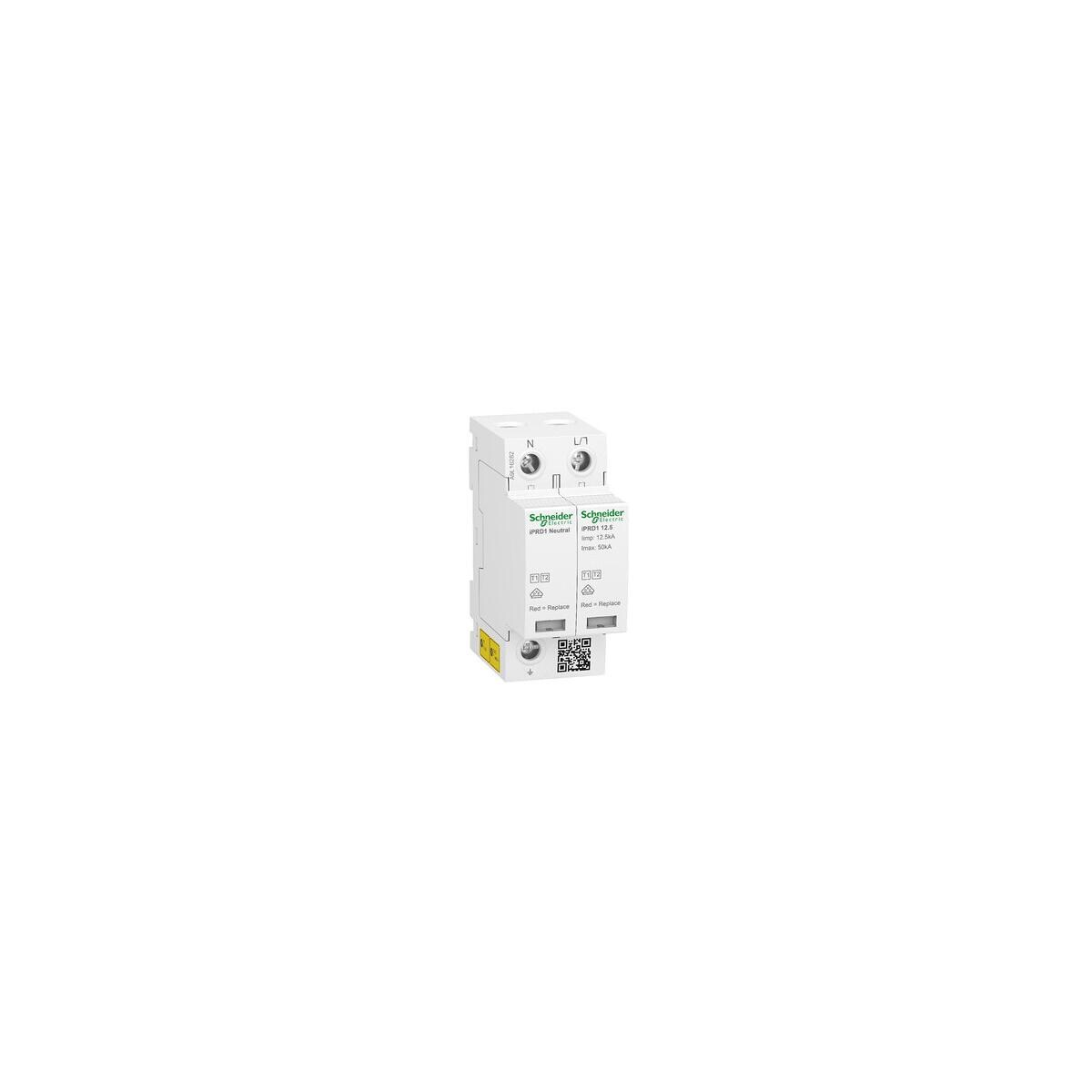 Schneider Electric Kombiableiter Typ 1+2, Acti9 iPRD1 12.5r, 1P+N, 230V AC, Imax 50kA (A9L16282)
