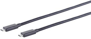 S-CONN USB Kabel Typ-C auf Typ C Stecker, 4.0 Gen 3x2, 1,5m, schwarz (13-65155)