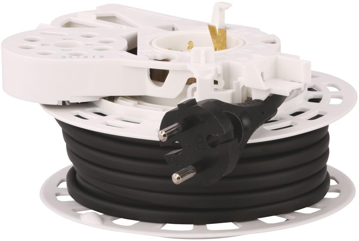 Bosch Siemens 00656667 Kabeltrommel, Kabeltrommel 6er;1,0²;7,25m;EU-Stecker, schwarz