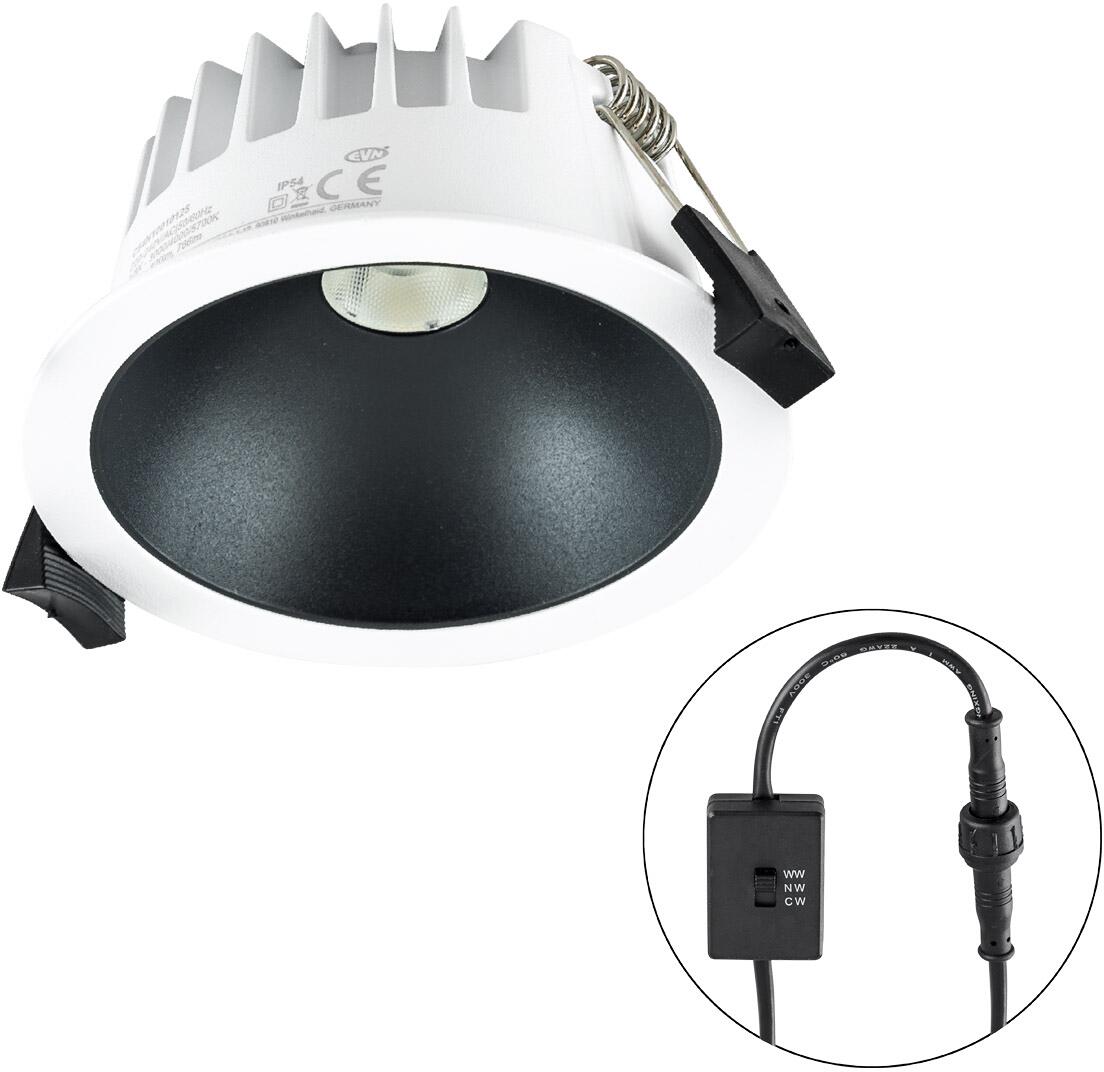 EVN REFLECTO LED Deckeneinbauleuchte, 10W, 3000/4000/5700K, 612-778lm, IP54, rund, weiß (C54N10010925)