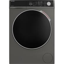 Sharp ES-MNFL814CAA-DE 8kg Frontlader Waschmaschine, 60 cm breit, 1400/Min, AquaStop, Mikroplastikfilter, 15 Prgramme, Espresso Grey