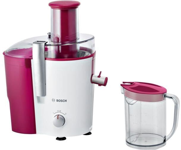 Bosch MES25C0 Entsafter VitaJuice 2, 700 W, Edelstahl-Microsieb, 2 Schaltstufen, weiß/ wild berry