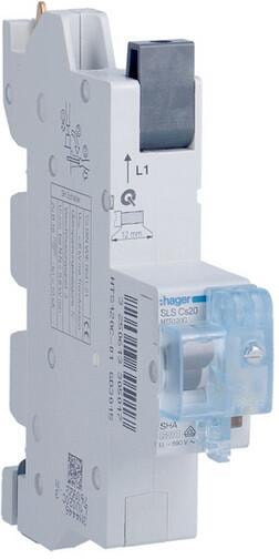 Hager HTS120C SLS-Schalter 1-Polig, Cs-Charakteristik, 20A, für Sammelschiene QuickConnect