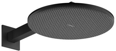 hansgrohe Raindance Alive S Duschkopf 300 2 Strahlarten wassersparend mit Brausearm, Metall, 6,6 l/min, 300 mm, Mattschwarz, (24541670)