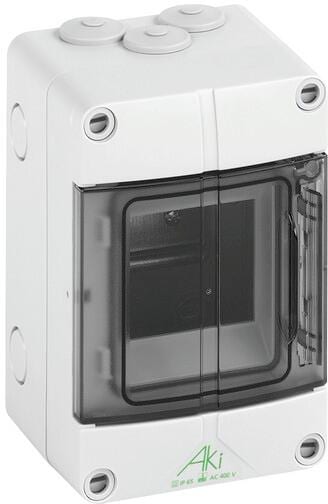 Spelsberg AKI 03 Kleinverteiler, 3 Teilungseinheiten, IP65, 150x100x96 mm (73640301), grau