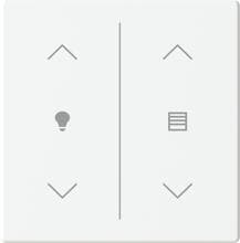 Busch-Jaeger LFDW/A.2.63.11-84 Wippe für Keypad, future® linear, Plattform 63, 2-fach, Symbol Dimmer/Jalousie, studioweiß glänzend (2CKA006199A0242)