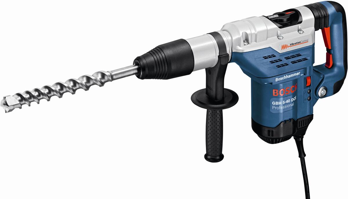 Bosch GBH 5-40 DCE Professional Bohrhammer mit SDS MAX, 1150W, 8,8 J, mit Zusatzhandgriff, Handwerkerkoffer, blau (0611264000)