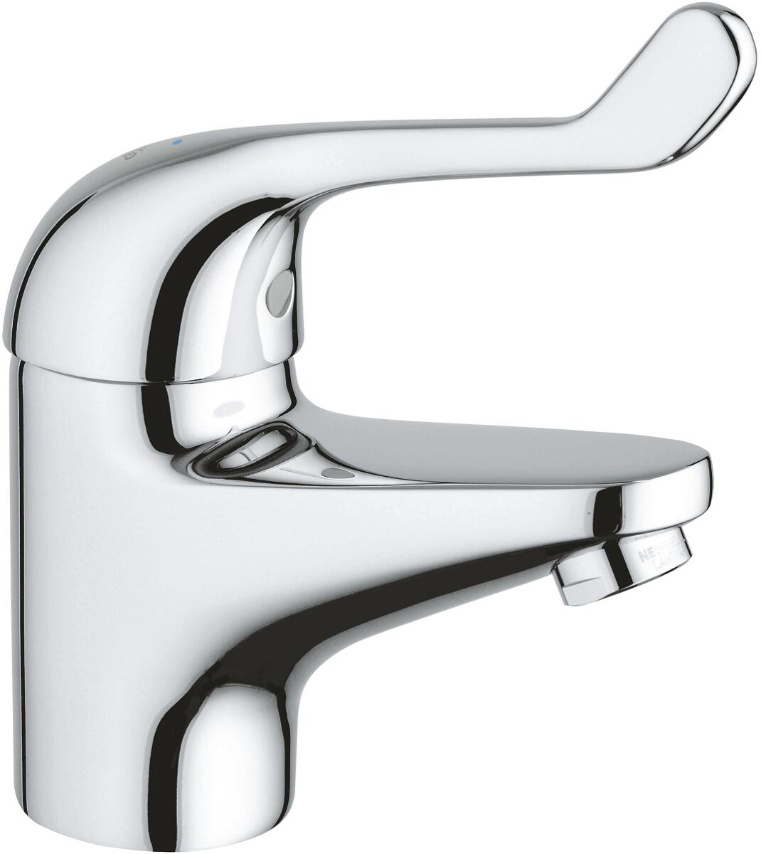 GROHE Euroeco Special Einhand-Sicherheitsmisch-Waschtischbatterie, Einlochmontage, Auslaufhöhe 62 mm, Hebellänge 120 mm, chrom (32789000)