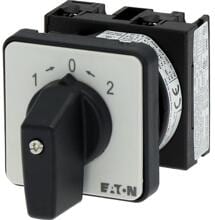 Eaton T0-1-8214/E Umschalter, T0, 20 A, Einbau, 1 Baueinheit(en), Kontakte: 2, 45 °, tastend, mit 0-Stellung, mit 2-seitigem Rückzug nach 0, 2>0<1 (019863)