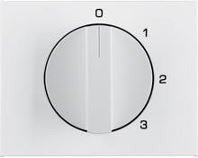 Berker 1087710900 Zentralstück mit Drehknopf für 3-Stufenschalter, K.1, ohne 0-Stellung, polarweiß glänzend