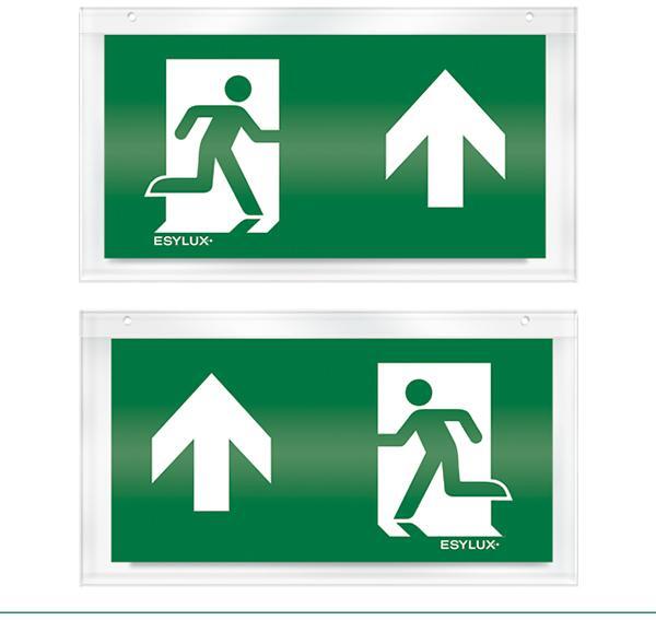 Esylux SLX 24 Piktogrammscheibe, zweiseitig, Pfeil oben/oben, 289x155x10 mm (EN10032554)