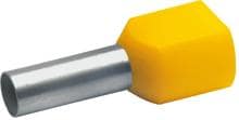 Klauke 875/14 Zwillingsaderendhülsen isoliert, 6 mm², 14 mm, gelb (87514), 100 Stck.