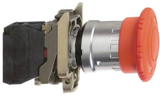 Schneider Electric Pilzdrucktaster Drehentriegelung Metall, Not-Aus/Not-Halt-Schalter, rot (XB4BS8444)