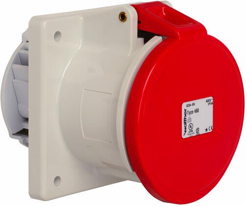 Walther Werke CEE-Anbaudose, 63A, 5-polig, rot (460)