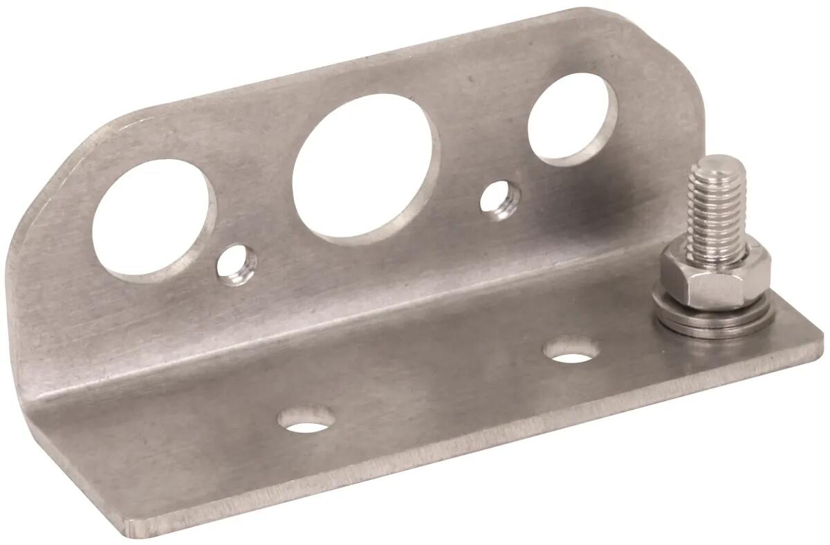 Dehn BW90 B17 21 16 V2A Befestigungswinkel NIRO mit Anschluss- Bolzen M8 und Bohrungen D 13/21/17mm (106329)
