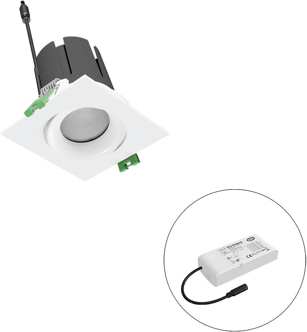 EVN SELECTO LED Deckeneinbau, quadratisch, schwenkbar, IP20, 220-240V/AC, 13W, 2700K, 1635lm, inkl. Netzgerät, DALI, Reflektor weiß/matt, 30.417,00cd,