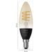 Philips Hue White Ambiance Filament Lampe, Kerze, Doppelpack, 4,4W, E14, 350lm, 2700K (929003145202)