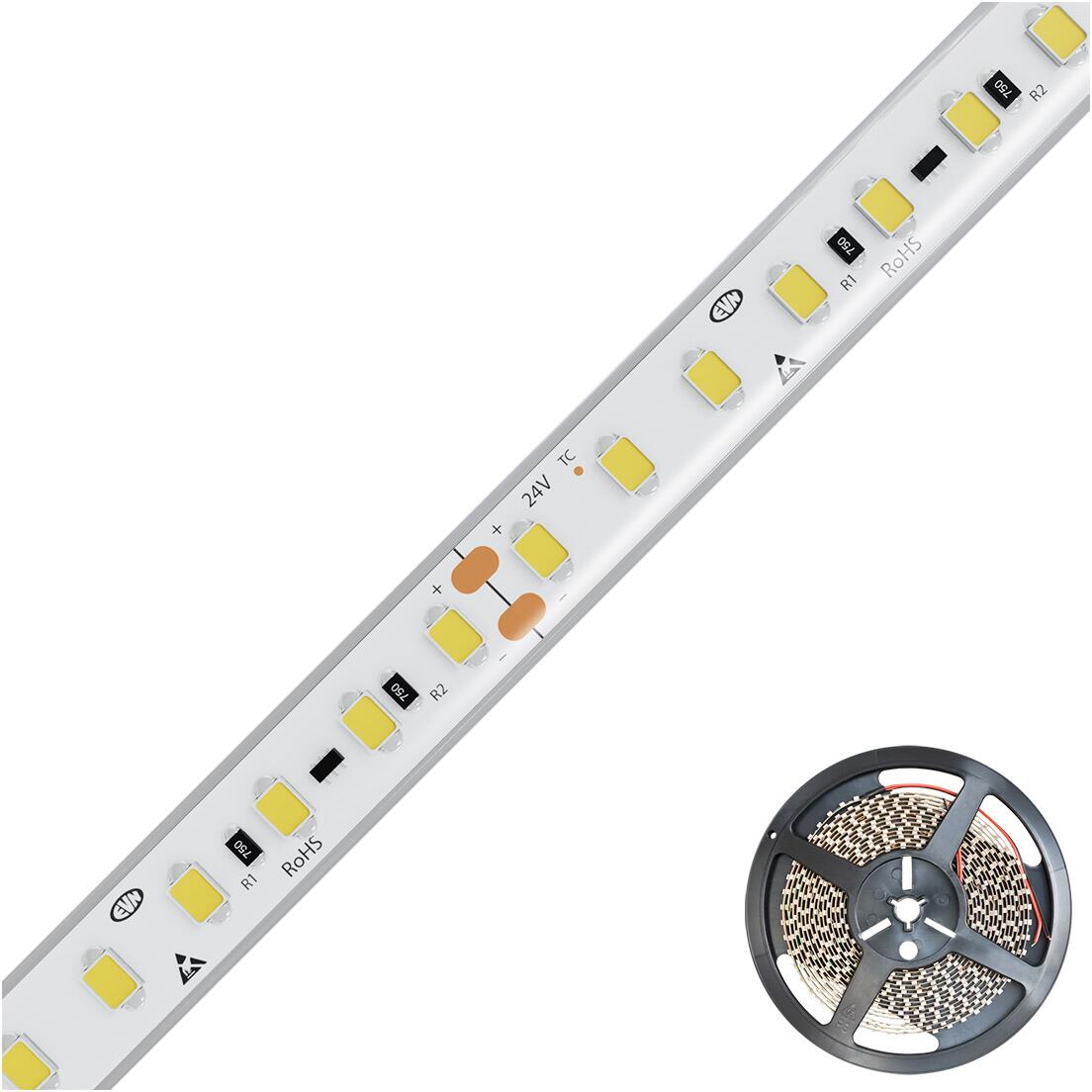 EVN SB-Serie High Temperature LED-Strip, IP68, 24V/DC, 5W/m, 548lm/m, 126LED/m, 5m-Rolle, 2700K, IC-Temperaturcontroller (IC6824052827)