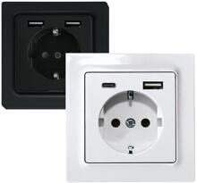 Eltako DSS55E+USB-xx Steckdose mit USB-A oder USB-C Anschluss
