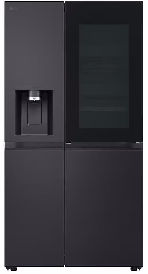 LG GSXE90EVAD Stand Side-by-Side Kombination, 91,3 cm breit, 628 L, Eis-, Crushed Ice- und Wasserspender, WLAN, Festwasseranschluss, Essence Black Ste