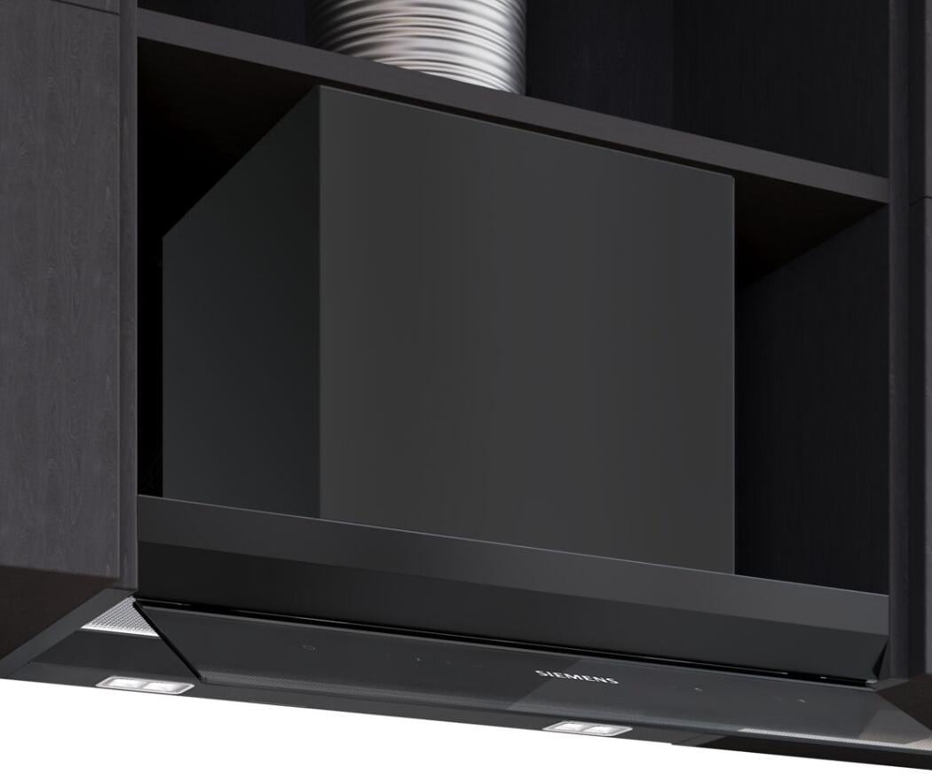 Siemens LJ67BDP60 Design-Unterbauhaube, 60 cm breit, 699 m³/h, HomeConnect, 3 Lüfterstufen und 1 Intensivstufe, mattschwarz