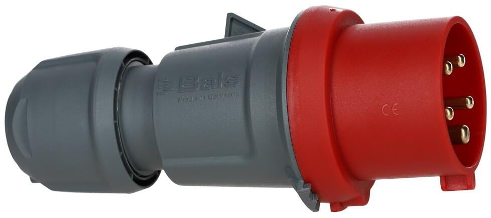 Bals 201 Stecker INNOLINQ QC-Anschlusstechnik, 32A, 5p, 400V, 6h, IP54, rot (201) Elektroshop Wagner