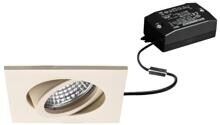 Brumberg LED-Einbaustrahler 230 V AC, 50 Hz, 6 W, 38°, 3.000 K, quadratisch, schwenkbar, schaltbar, beige (38144123)