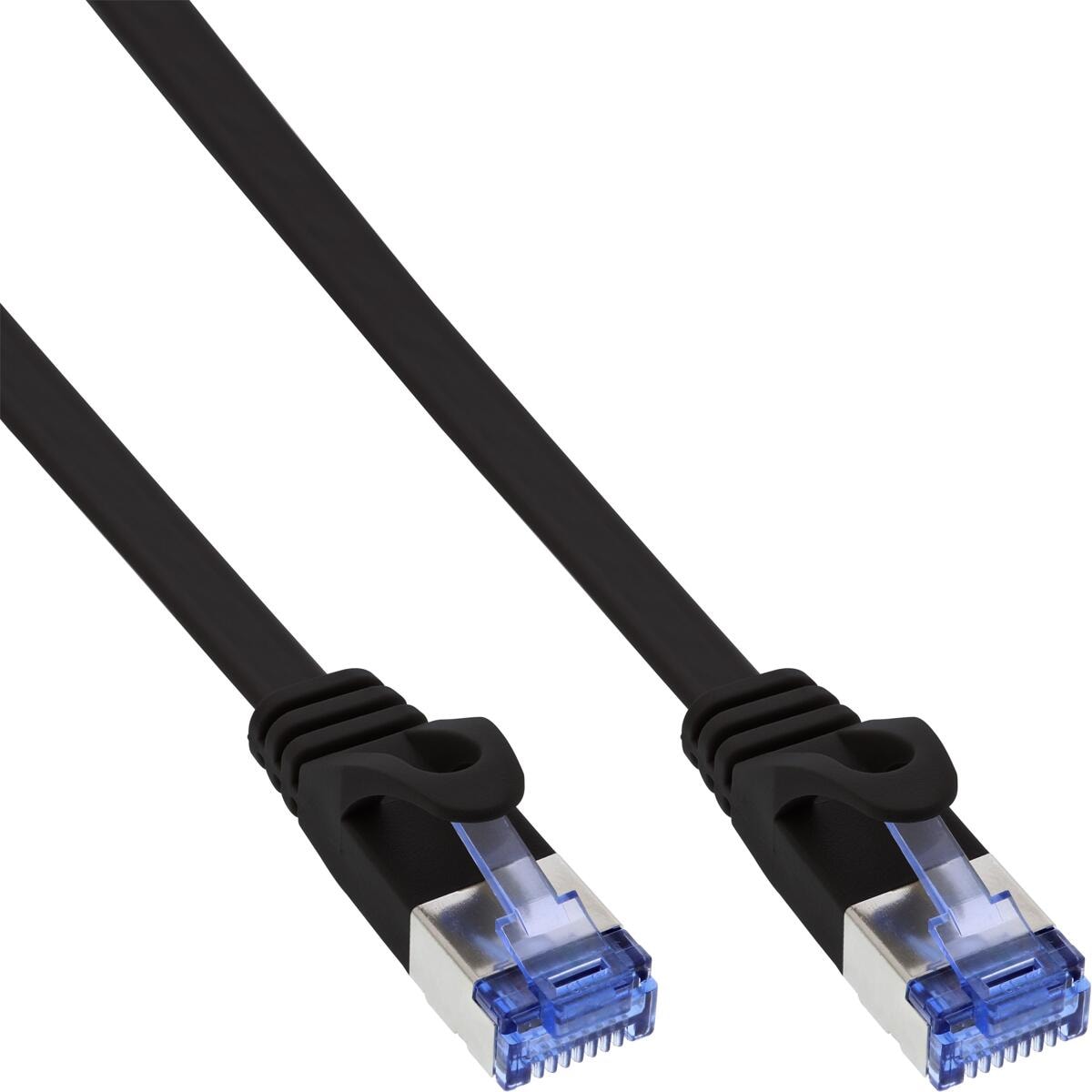 InLine Patchkabel flach, U/FTP, Cat.6A, schwarz, 1,5m (71814S)
