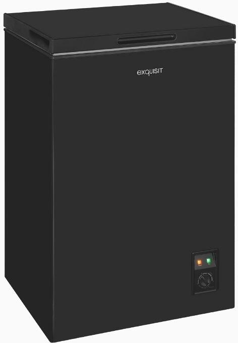 Exquisit GT100-050E Stand Gefriertruhe, 54,5 cm breit, 99 L, LED Beleuchtung, schwarz Elektroshop Wagner