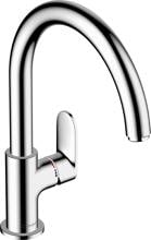 hansgrohe Vernis Blend M35 Einhebel-Küchenarmatur 210, 1 Strahlart, Messing, G ⅜ Anschlussschläuche, chrom (71870000)